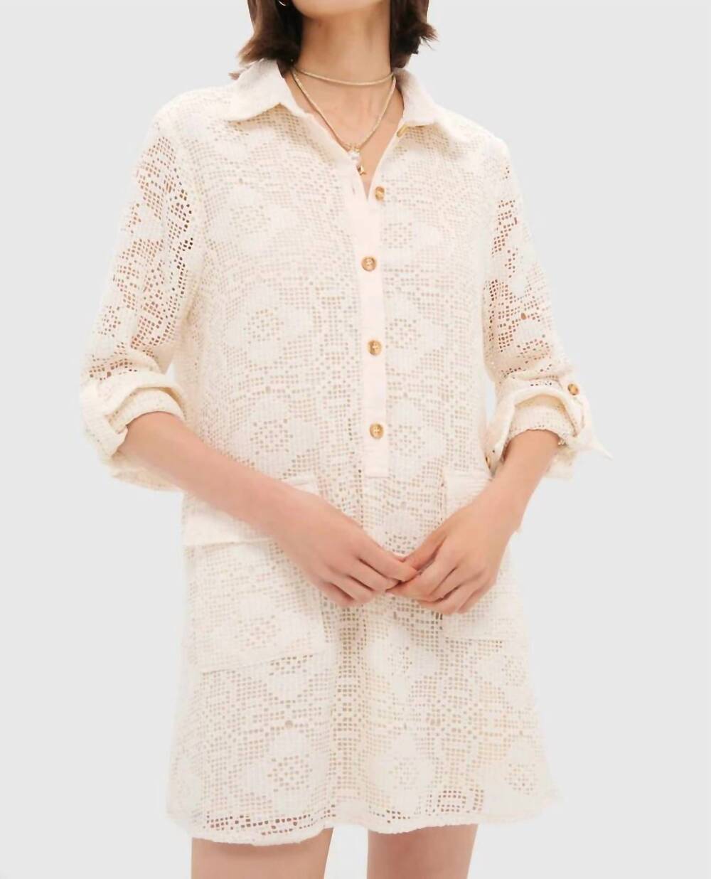 NEW THE SHIRT the raya dress in cream lace